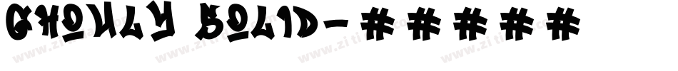 Ghouly Solid字体转换